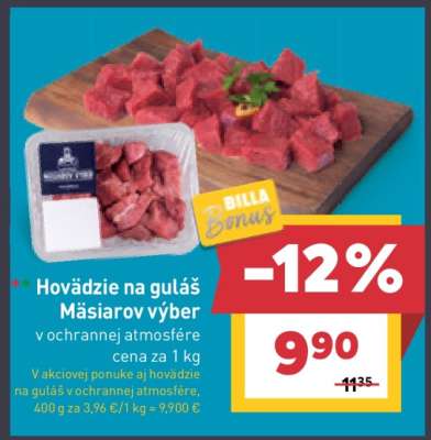 Hovädzie na guláš Mäsiarov výber