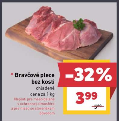 Bravčové plece bez kosti