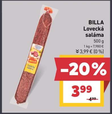 BILLA Lovecká saláma