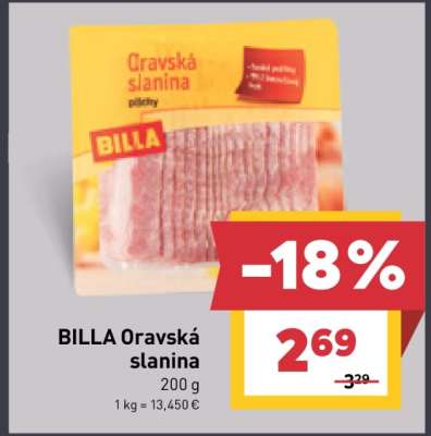 BILLA Oravská slanina