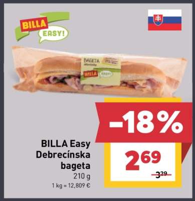 BILLA Easy Debrecínska bageta