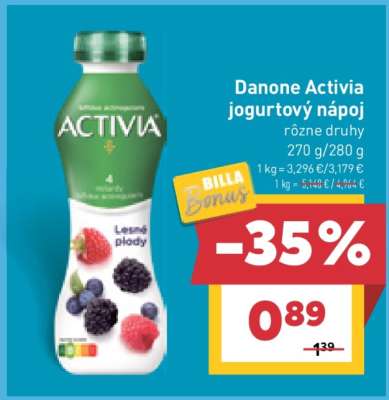 DANONE ACTIVIA Jogurtový nápoj