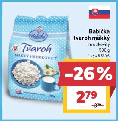 Babička tvaroh mäkký hrudkovitý