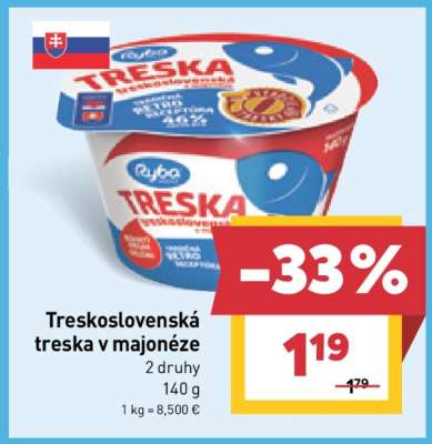 Treskoslovenská treska v majonéze