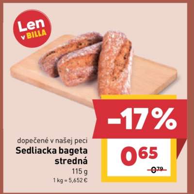 Sedliacka bageta stredná