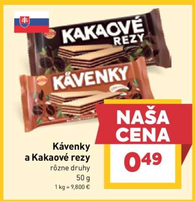 Kávenky a Kakaové rezy