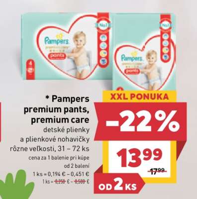 Pampers premium pants, premium care