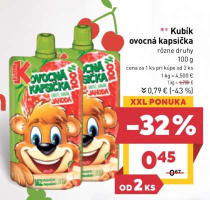 Kubík ovocná kapsička