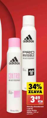 Dámsky dezodorant v spreji rôzne druhy Adidas 200 ml