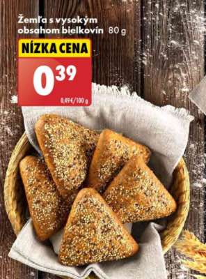 Žemľa s vysokym obsahom bielkovín