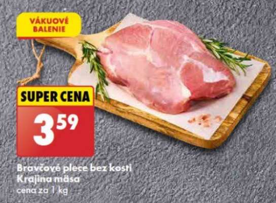 Bravčové plece bez kosti Krajina mäsa