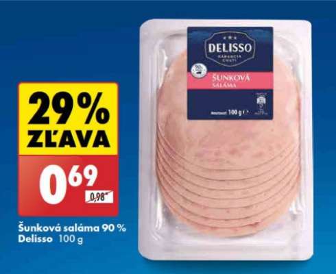 Šunková saláma 90% Delisso 100 g