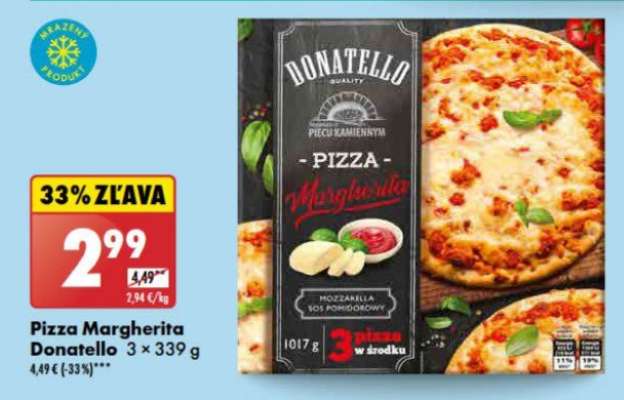 Pizza Margherita Donatello 3 × 339 g