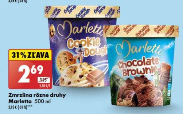 Zmrzlina rôzne druhy Marletto 500 ml