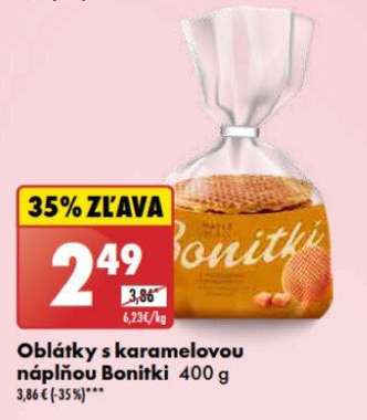 Oblátky s karamelovou náplňou Bonitki 400 g