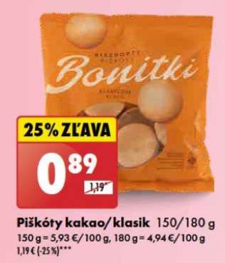 Piškóty kakao/klasik 150/180 g