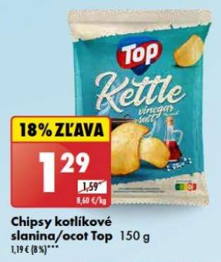 Chipsy kotlíkové slanina/ocot Top