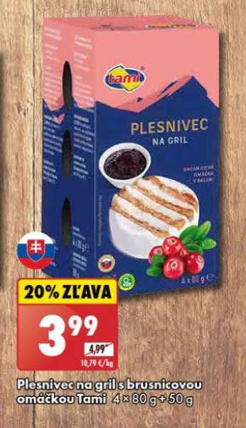 Plesnivec na gril s brusnicovou omáčkou Tami