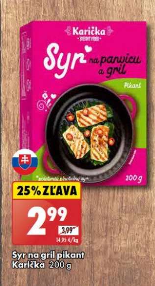 Syr na gril pikant Karička 200 g