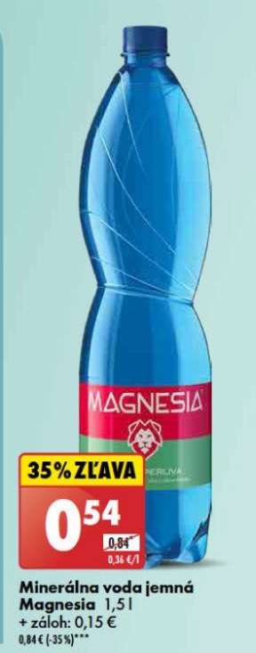 Minerálna voda jemná Magnesia 1,5 l