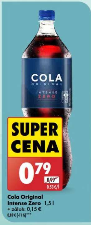 Cola original intense zero
