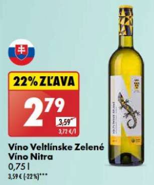 Víno Veltlínske Zelené Víno Nitra