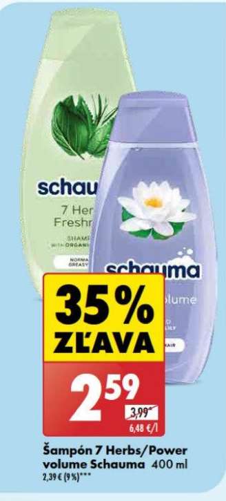 Šampón 7 Herbs/Power volume Schauma 400 ml