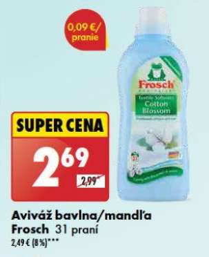 Aviváž bavlna/mandľa Frosch 31 praní