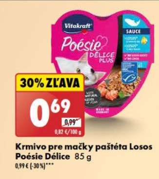 Krmivo pre mačky paštéta Losos Poésie Délice 85 g