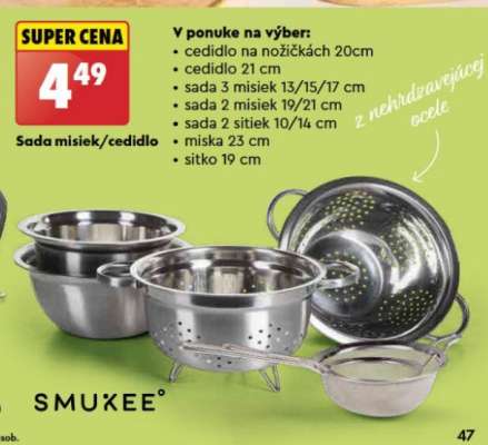 Sada misiek/cedidlo
