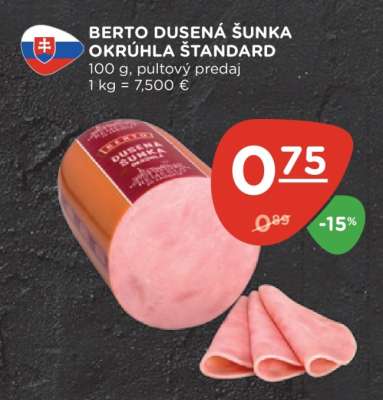 BERTO DUSENÁ ŠUNKA OKRÚHLA ŠTANDARD