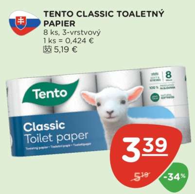 Tento Classic toaletný papier***