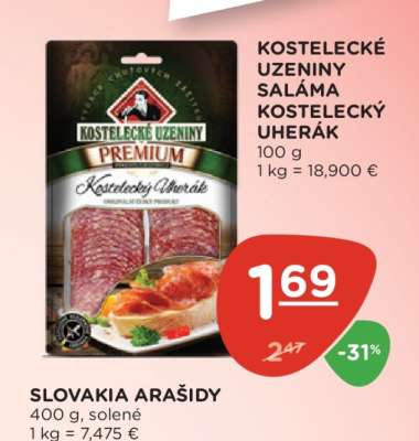 Kostelecké Uzeniny Saláma Kostelecký uherák