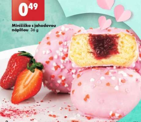 Minišiška s jahodovou náplňou 36 g