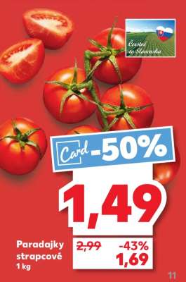 Paradajky strapcové 1 kg