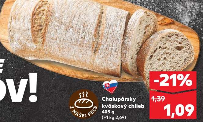 Chalupársky kváskový chlieb 405 g