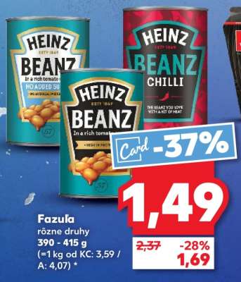 Fazuľa rôzne druhy