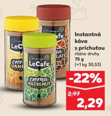 Instantná káva s príchuťou