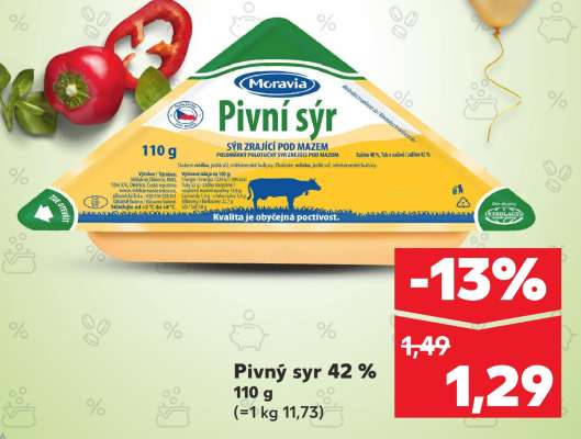 Pivný syr 42 %