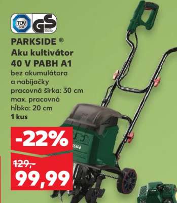 PARKSIDE Aku kultivátor 40 V PABH A1