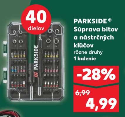 PARKSIDE® Súprava bitov a nástrčných kľúčov