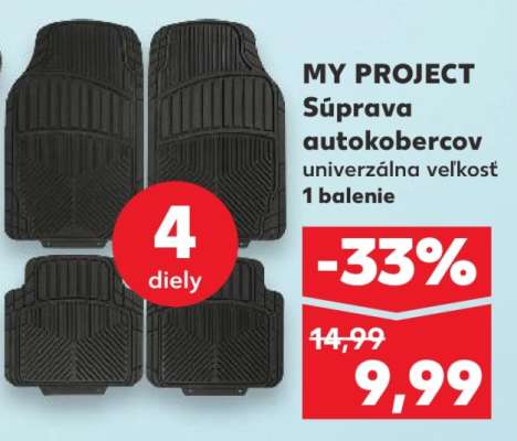 MY PROJECT Súprava autokobercov