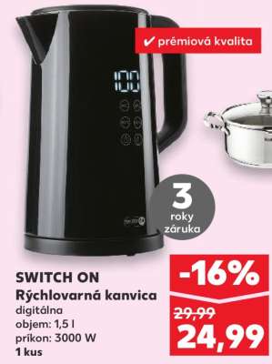 SWITCH ON Rýchlovarná kanvica