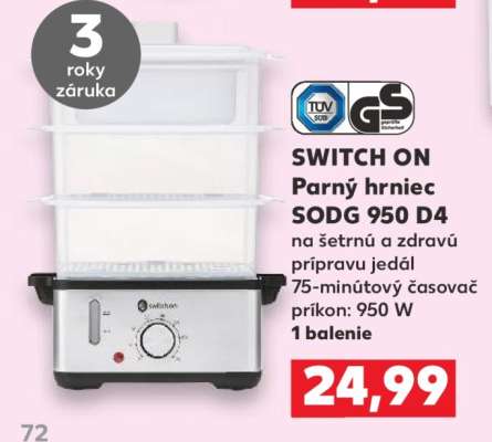 SWITCH ON Parný hrniec SODG 950 D4