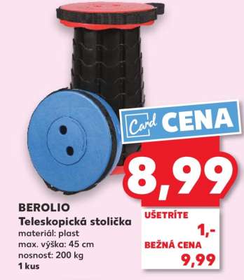 BEROLIO Teleskopická stolička