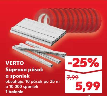 VERTO Súprava pások a spôniek