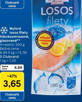 Mylord losos filety hlubokozmrazené, glazované