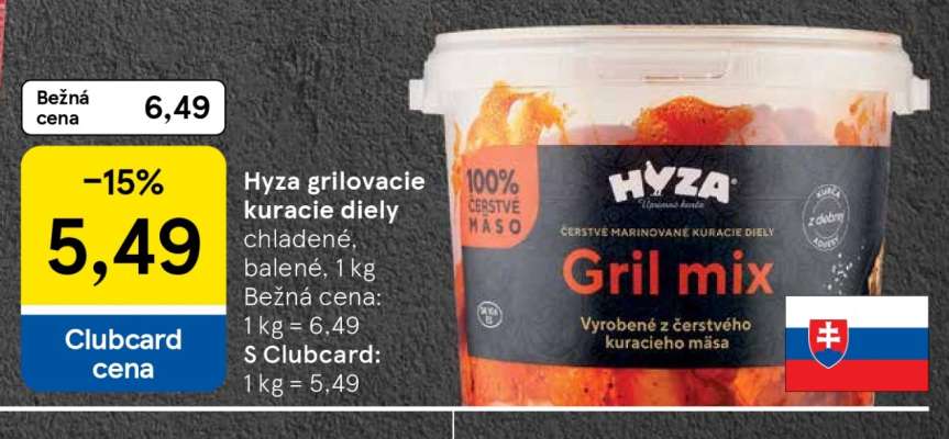 Hyza grilovacie kuracie diely