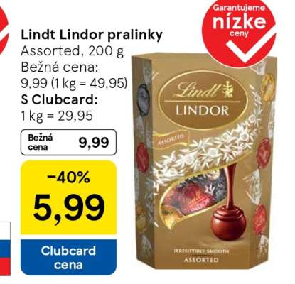 Lindt Lindor pralinky