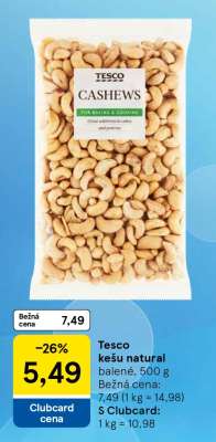 Tesco kešu natural